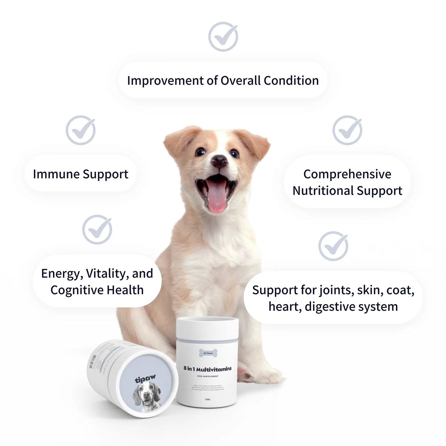 8-in-1 Multivitamins compléments pour chien